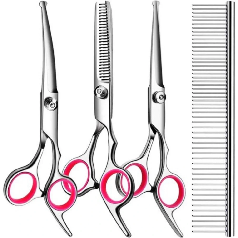 5in1 Dog Grooming ScissorsKit,Professional Dog Scissors for Grooming with Safety
